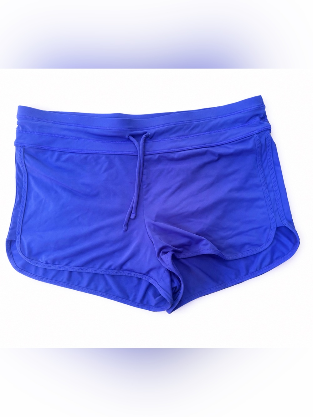 Women's Athleta Drawstring Swim Shorts - Blue/Purple S